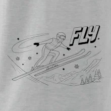 Skokan na lyžiach čierny obrázok FLY