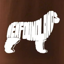 Novofundlandský pes - nápis v tele