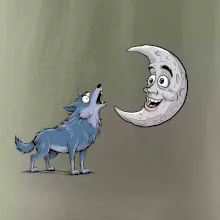 Parové tričko - Vlk a mesiac