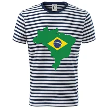 Brazília vlajka v mape Brazília vlajka v mape
