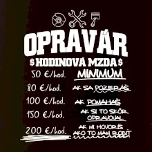 Hodinová mzda - opravár