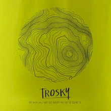 Trosky - vrstevnice v kruhu