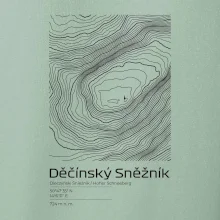 Děčínský Sněžník - vrstevnice v obdĺžniku