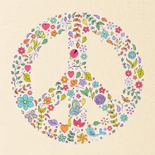 Peace symbol lístočky