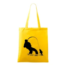 Rybár ťahajúce rybu