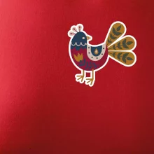 Folklór na prsníku sliepky