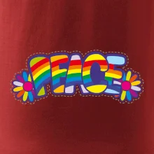 Peace nápis dúhový