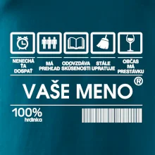 Vaše meno - čiarový kód