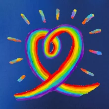 Srdce pride dúha kreslená