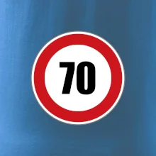 Dopravná značka - obmedzenie rýchlosti 70