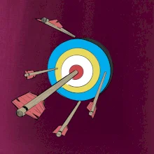 Šípy vo farebnom terči