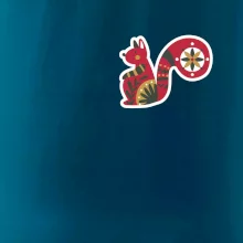 Folklór na prsníku veverička