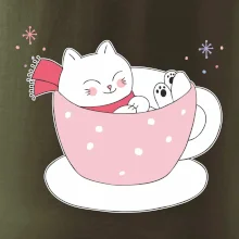 Vianočná mačka v hrnčeku