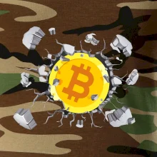 Bitcoin v tričku Bitcoin v tričku