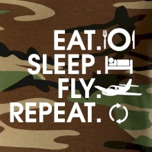 Eat sleep fly repeat
