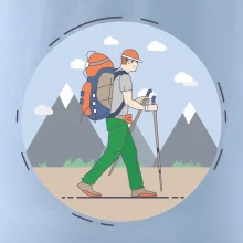 Farebný párový motív na hory