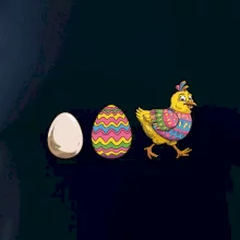 Evolúcia vajíčka - veľká noc - sliepka