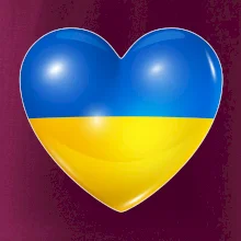 Ukrajina srdce vlajka