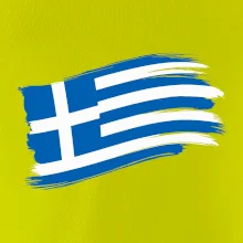 Grécko vlajka - štetkou