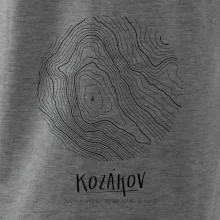 Kozákov - vrstevnice v kruhu