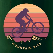 MTB farebný bicykel západ slnka