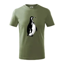 Tučniak čiernobiely z boku