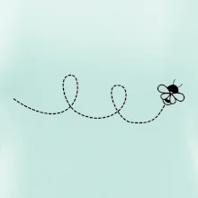 Dráha letu včely - slučka