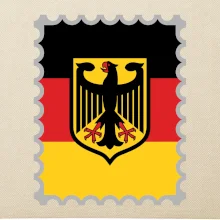 Nemecká známka - vlajka