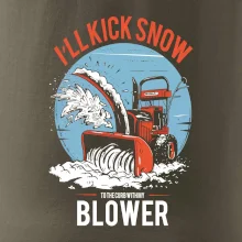 Kick snow blower