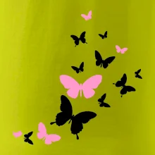 Motýle ružovo čierni