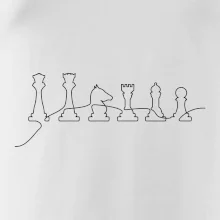 Šachové figúrky v rade - obrys