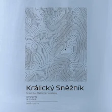 Králický Sněžník - vrstevnice v obdĺžniku