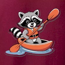 Mýval v kajaku kreslený