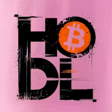 Hodl velký nápis a logo BTC
