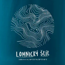 Lomnický štít - vrstevnice v kruhu