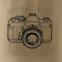 Nákres starý fotoaparát