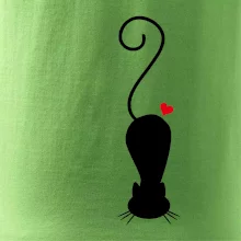 Zamilovaná mačka ležiaca