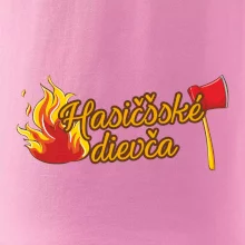 Hasičšské dievča oheň a sekera