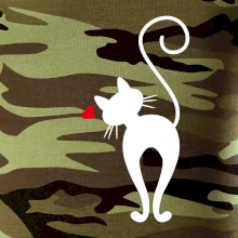 Zamilovaná mačka zozadu