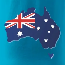 Austrália - vlajka mapa