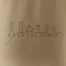 Šachové figúrky v rade - obrys