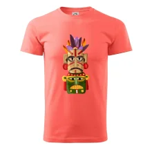 Mayová maska s perím