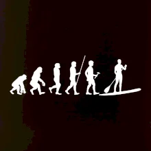 Evoluce paddleboard muž