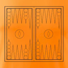 Backgammon čiernobiely