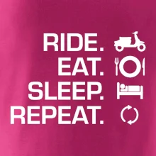 Ride Eat Sleep Repeat moto skúter Ride Eat Sleep Repeat moto skúter