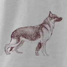 Nemecký ovčiak - kreslený skica  