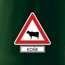 Dopravní značka - Pozor koně / kráva