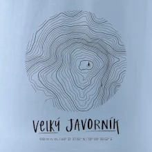 Velký Javorník (Beskydy) - vrstevnice v kruhu