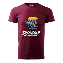 Discgolfový kôš s letiacim diskom eat sleep repeat