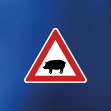 Dopravná značka - Pozor prasa domáca
